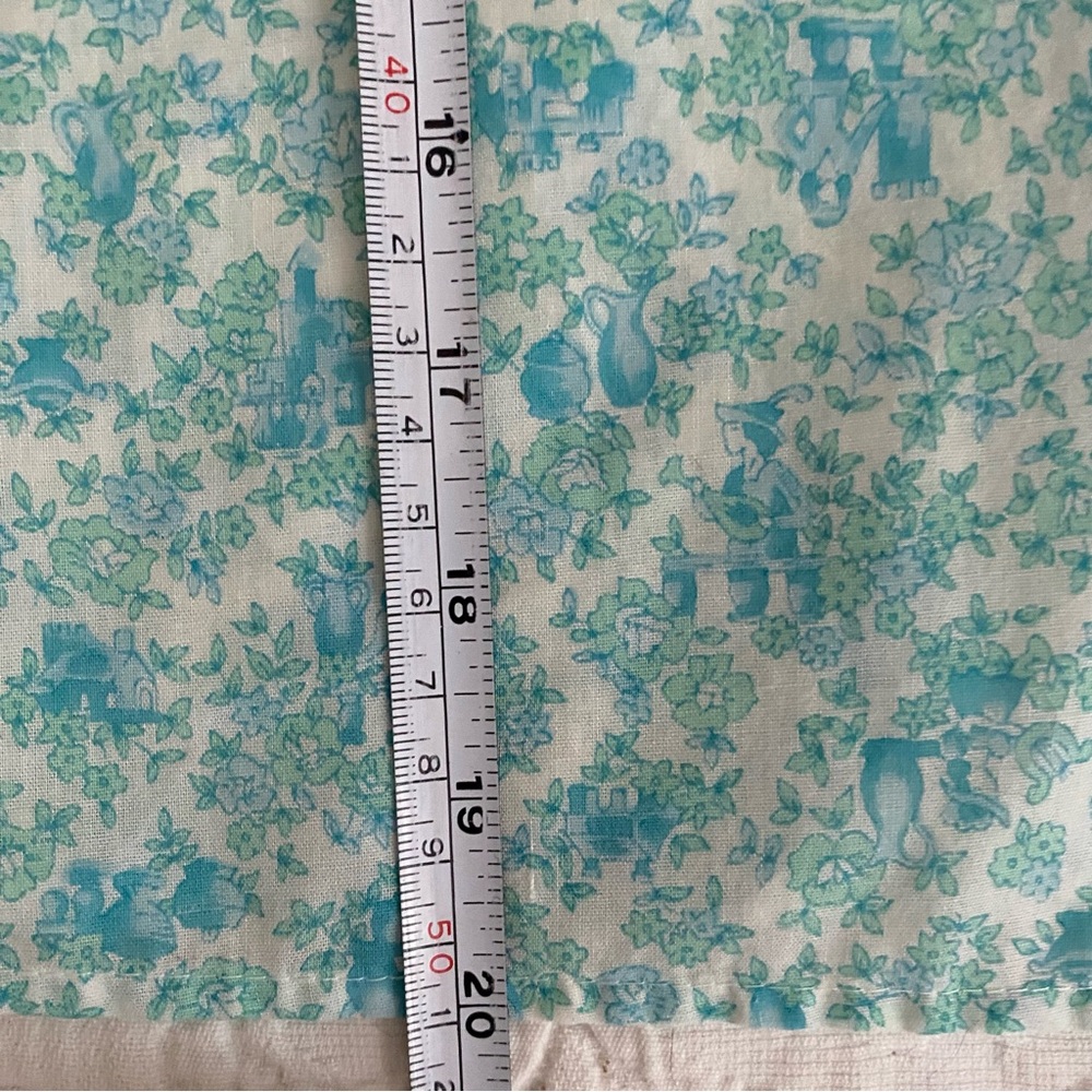 Vintage 1960s Cotton Shirt Short Sleeve Castle Floral Print Hong Kong - Picture 13 of 15